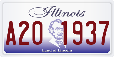 IL license plate A201937