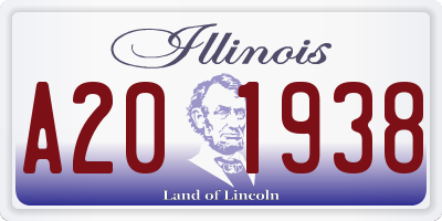 IL license plate A201938