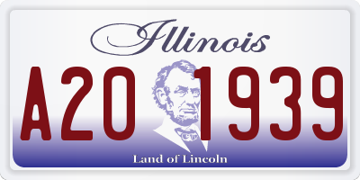 IL license plate A201939