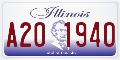 IL license plate A201940