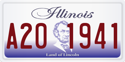IL license plate A201941