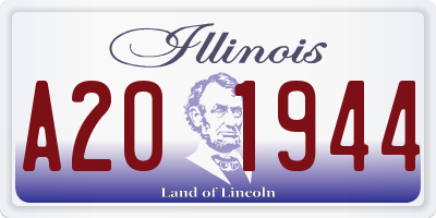IL license plate A201944