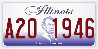 IL license plate A201946