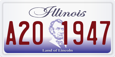 IL license plate A201947