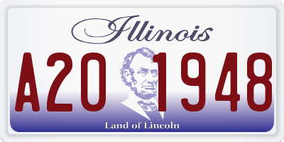 IL license plate A201948