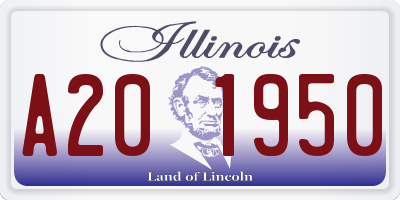 IL license plate A201950