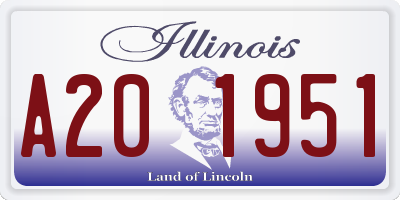 IL license plate A201951