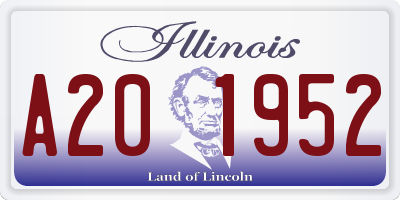 IL license plate A201952