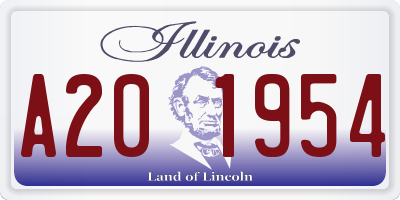 IL license plate A201954
