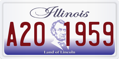 IL license plate A201959