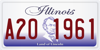 IL license plate A201961