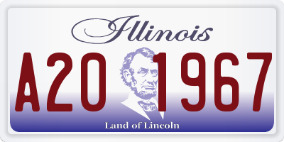 IL license plate A201967