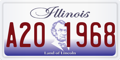 IL license plate A201968
