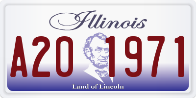 IL license plate A201971