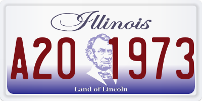 IL license plate A201973