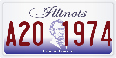 IL license plate A201974