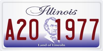 IL license plate A201977