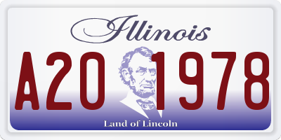 IL license plate A201978
