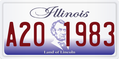 IL license plate A201983