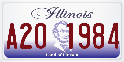 IL license plate A201984