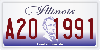 IL license plate A201991