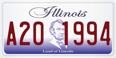 IL license plate A201994