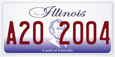 IL license plate A202004