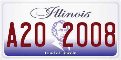 IL license plate A202008