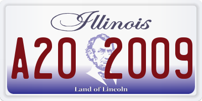 IL license plate A202009