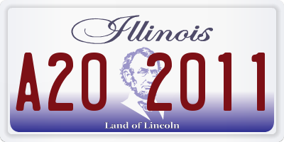 IL license plate A202011