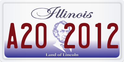 IL license plate A202012
