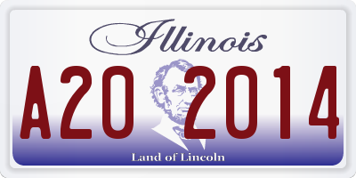 IL license plate A202014