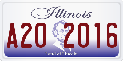 IL license plate A202016