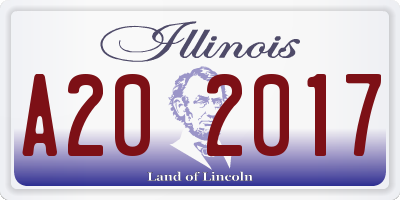 IL license plate A202017