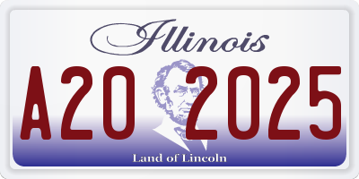 IL license plate A202025
