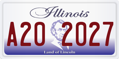 IL license plate A202027