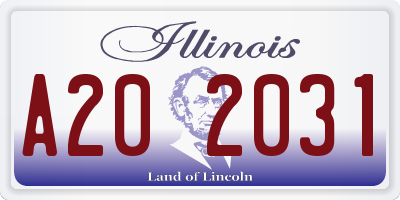 IL license plate A202031