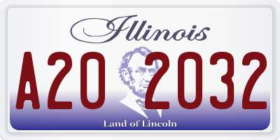IL license plate A202032