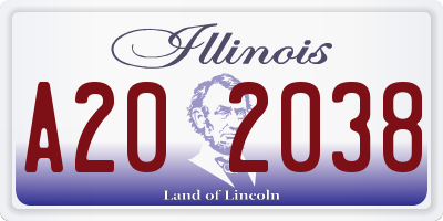 IL license plate A202038