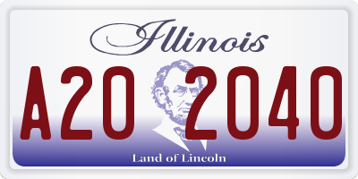 IL license plate A202040