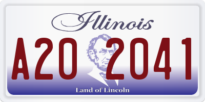 IL license plate A202041