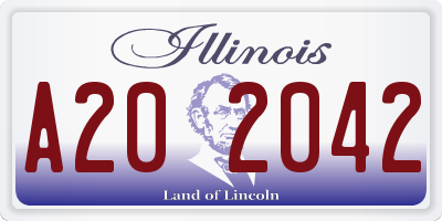 IL license plate A202042