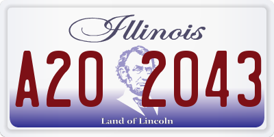 IL license plate A202043