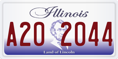 IL license plate A202044