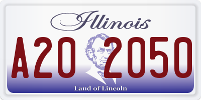 IL license plate A202050