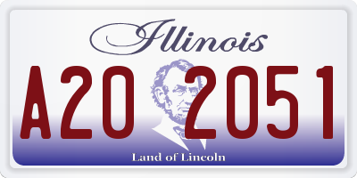 IL license plate A202051