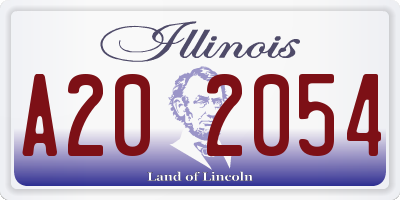 IL license plate A202054