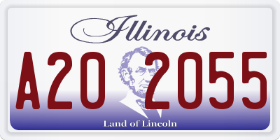 IL license plate A202055