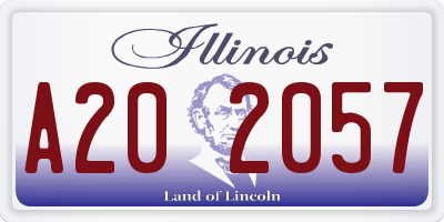 IL license plate A202057