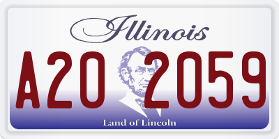 IL license plate A202059